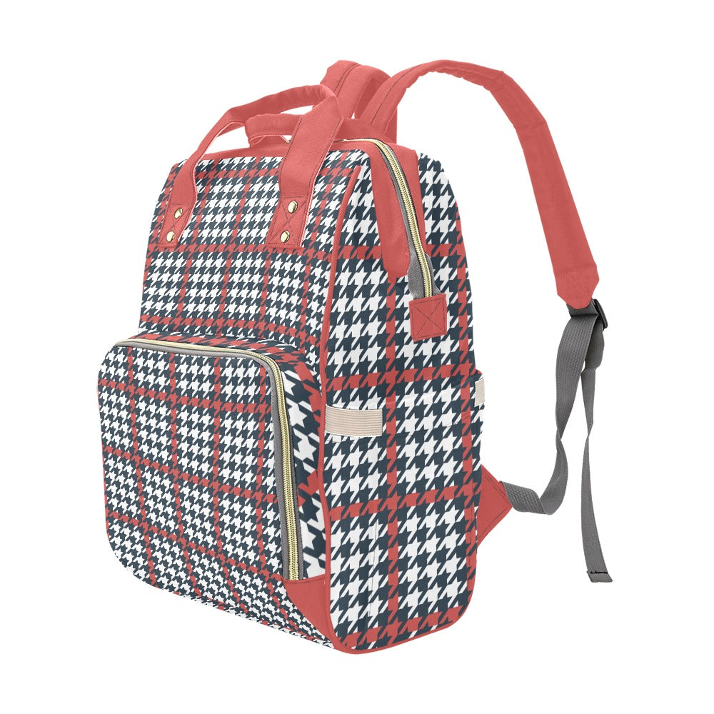 Plaid Pattern Multi-Function Backpack