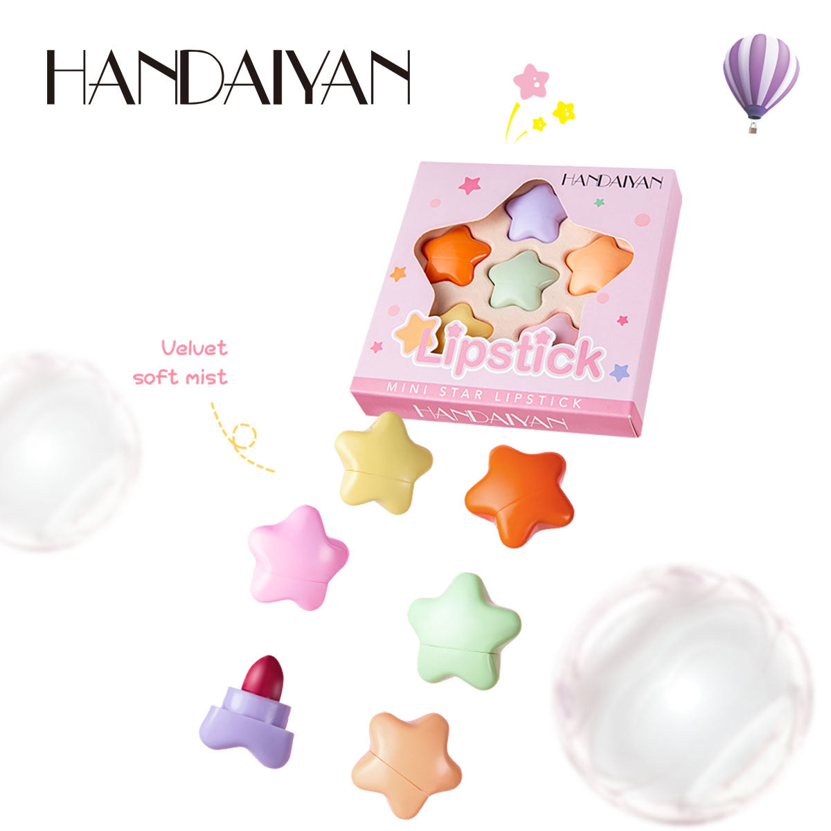 Pentagram Mini Lipstick Set - 6 Bold Colors