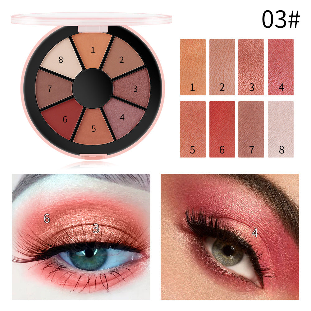 8 Color Harajuku Style Round Eyeshadow Palette