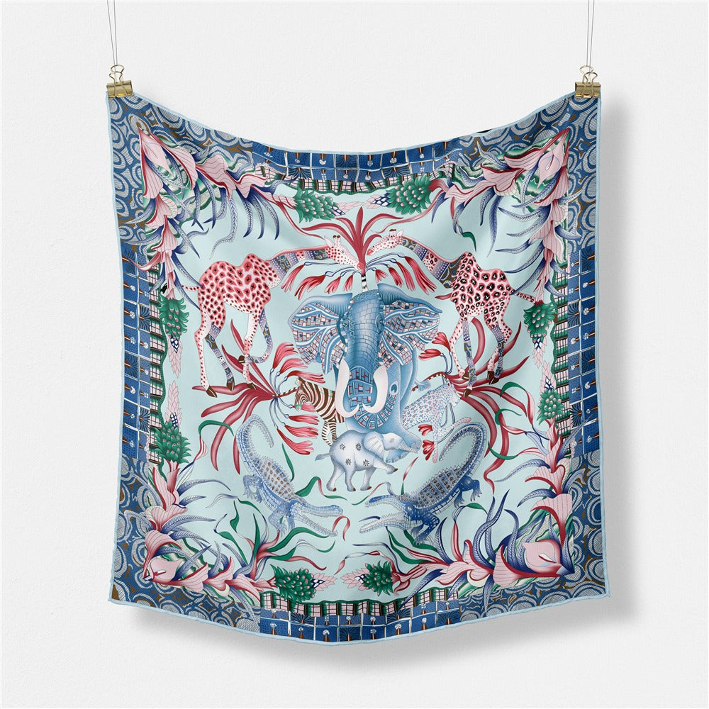 Animal Kingdom Elephant Giraffe Women's Scarf