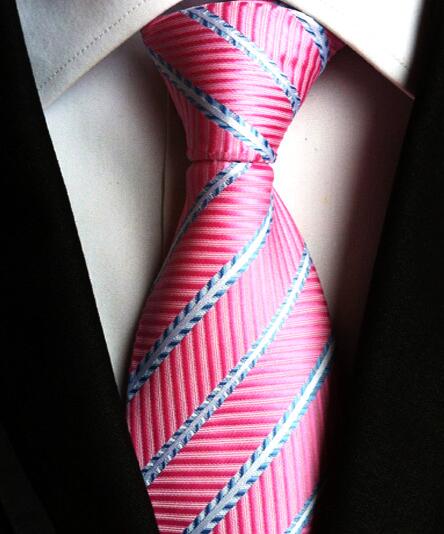 Classic Yellow & Navy Blue Striped Silk Tie
