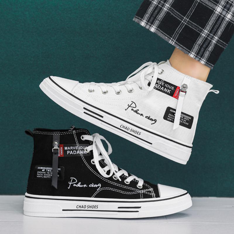 Harajuku High Top Canvas Shoes - Trendy Men's Footwear
