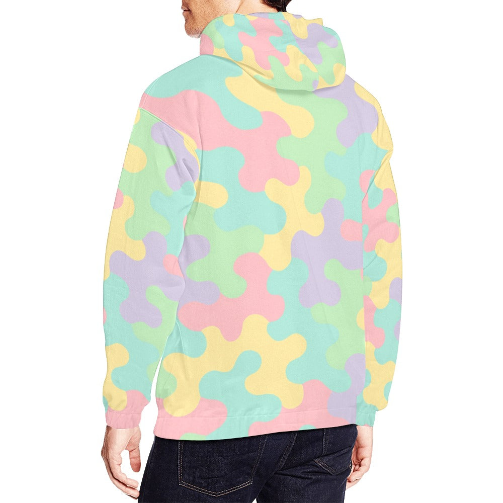 Harajuku Pastel Rainbow Camo Hoodie