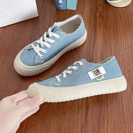 Thick Soled Canvas Shoes for Female Students
