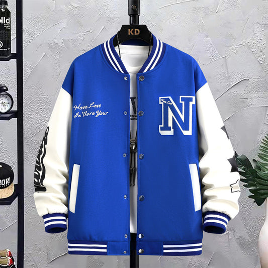 Men's Harajuku Style Baseball Jacket - Trendy Spring & Autumn Wear