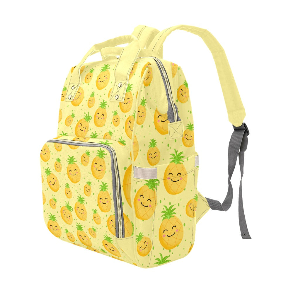 Smiling Pineapples Yellow Multi-Function Backpack