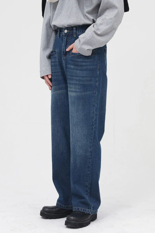 Playful Front Pockets Baggy Jeans
