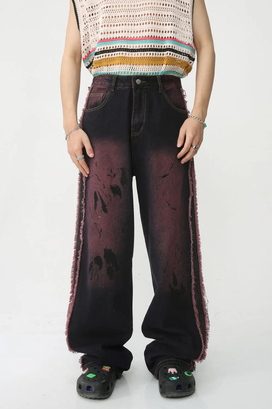 Playful Raw Edge Mid Rise Men's Jeans