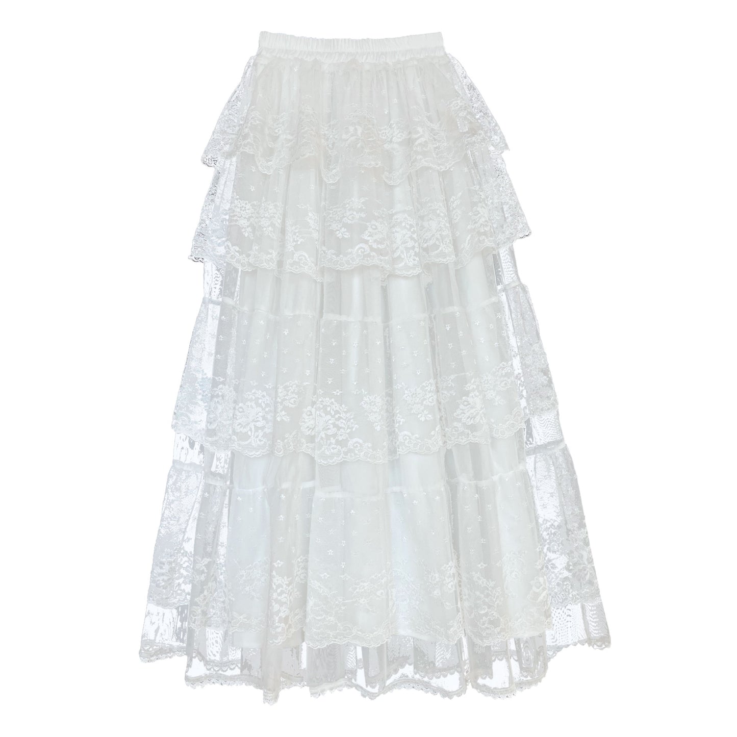 High Waisted A-Line Lace Skirt - Harajuku Style