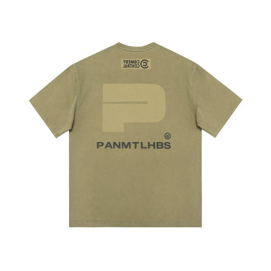 Washed & Distressed Harajuku Letter Print T-Shirt