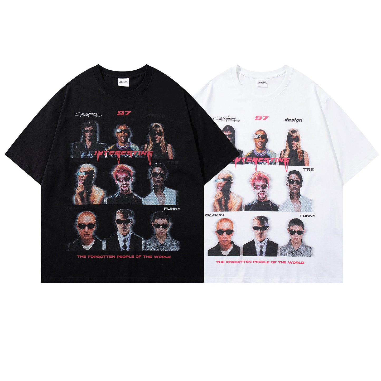 Harajuku Style Hip Hop Retro Character Print T-Shirt