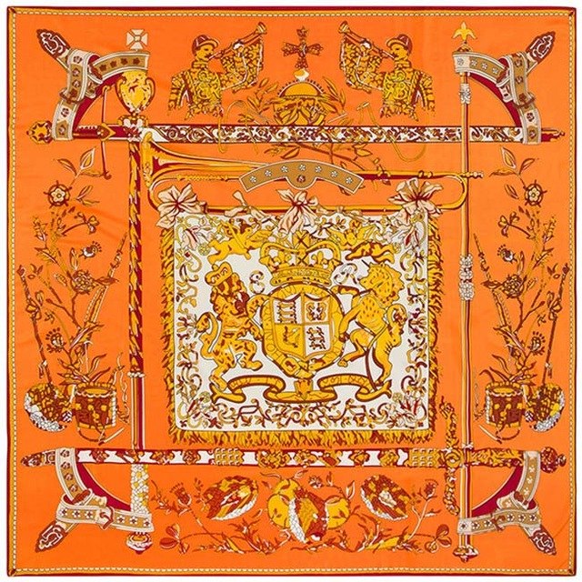 Royal Chant Silk Totem Scarf - 130cm x 130cm