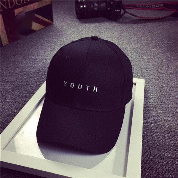 Harajuku Style Cotton Unisex Snapback Cap - Letter Print