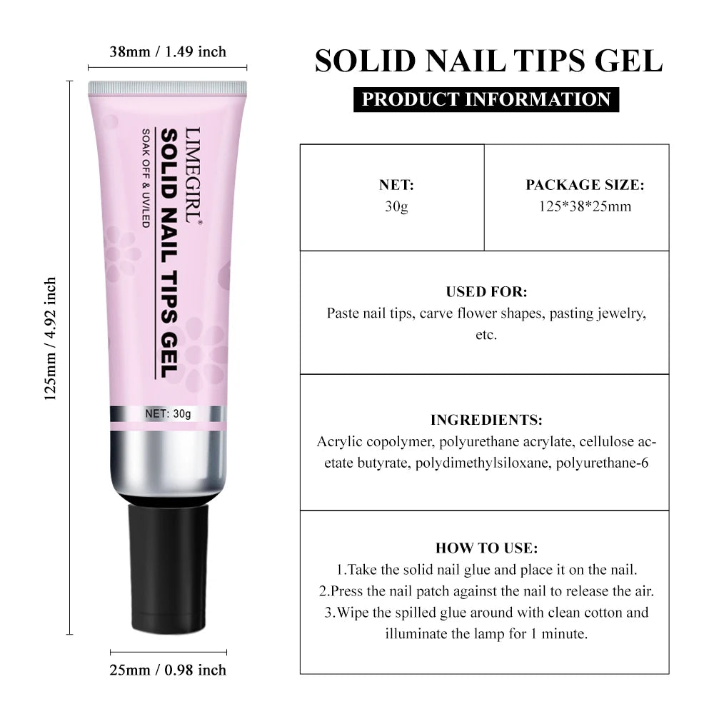 Strong Nail Tips Glue Gel UV - 20ml/30ml for Harajuku Nail Art