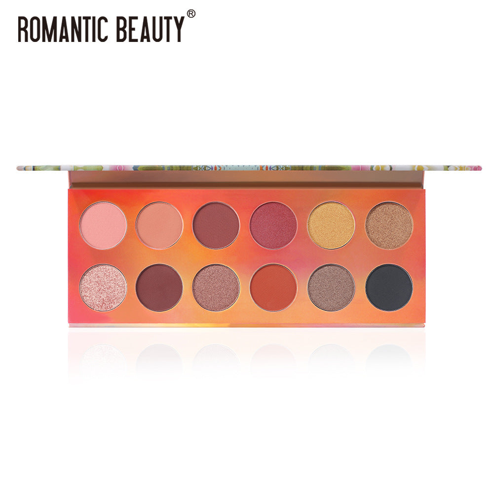 12 Color Dazzle Eye Shadow Palette - Pearlescent Matte Finish