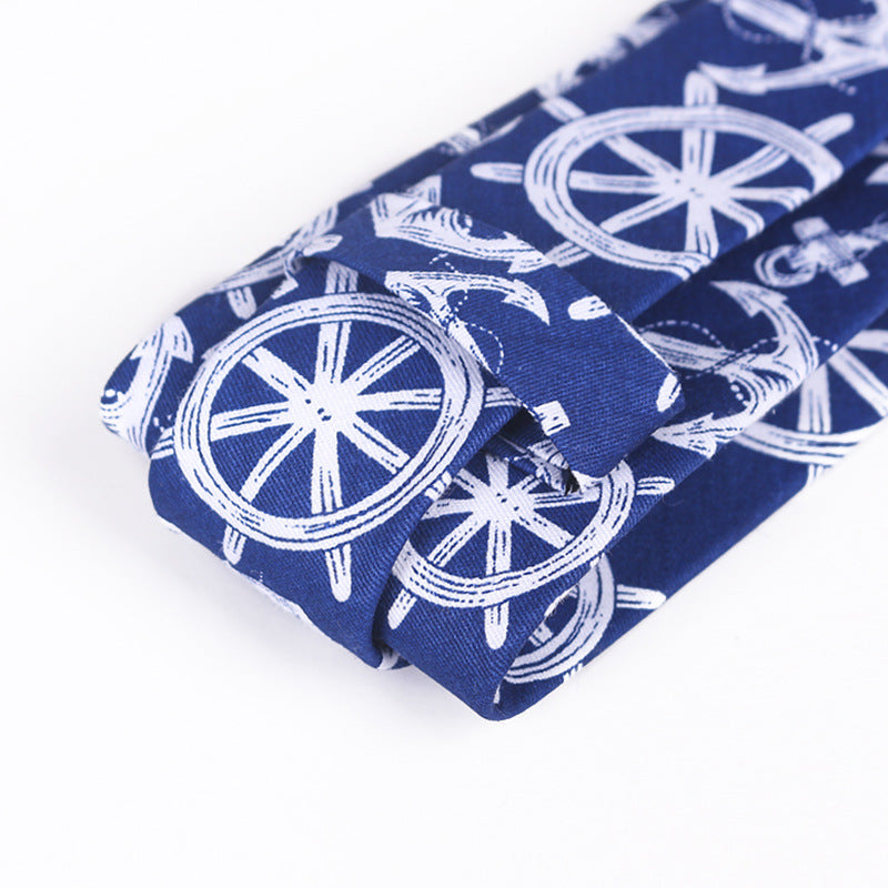 Printed Cartoon Cotton Neck Unisex Animal Pattern Tie