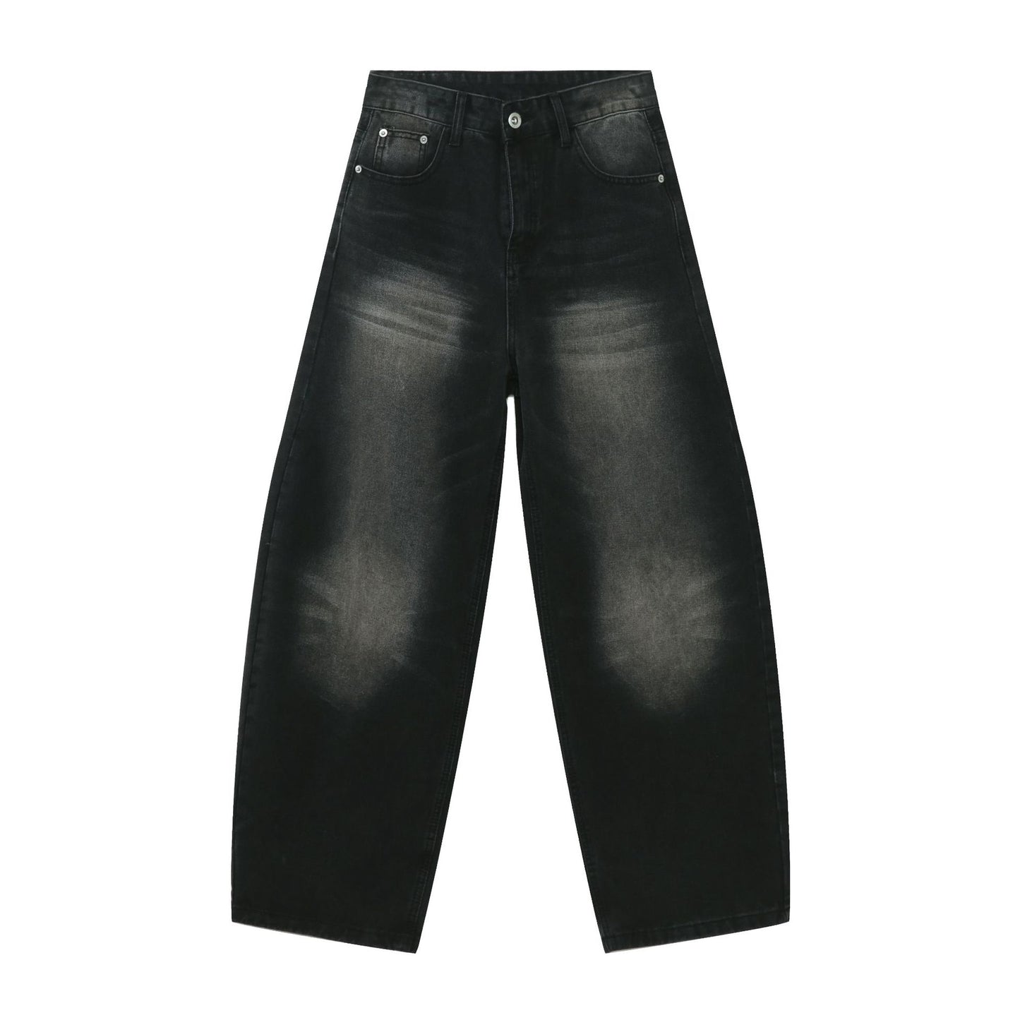 American Retro Flared Jeans - Unique Loose Fit Denim Trousers
