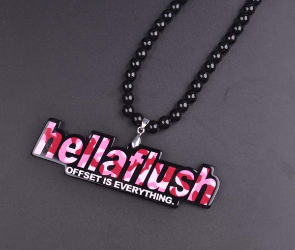 Harajuku Style Pink Green Camouflage Hellaflush Pendant