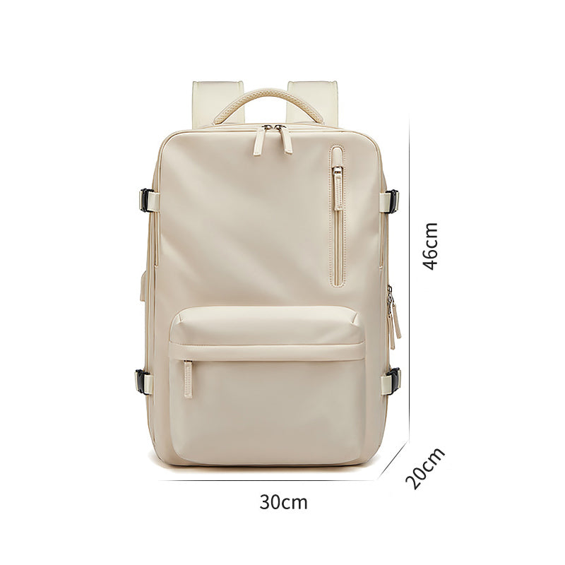 Waterproof 18 Inch Laptop Backpack - Vintage Unisex Leather