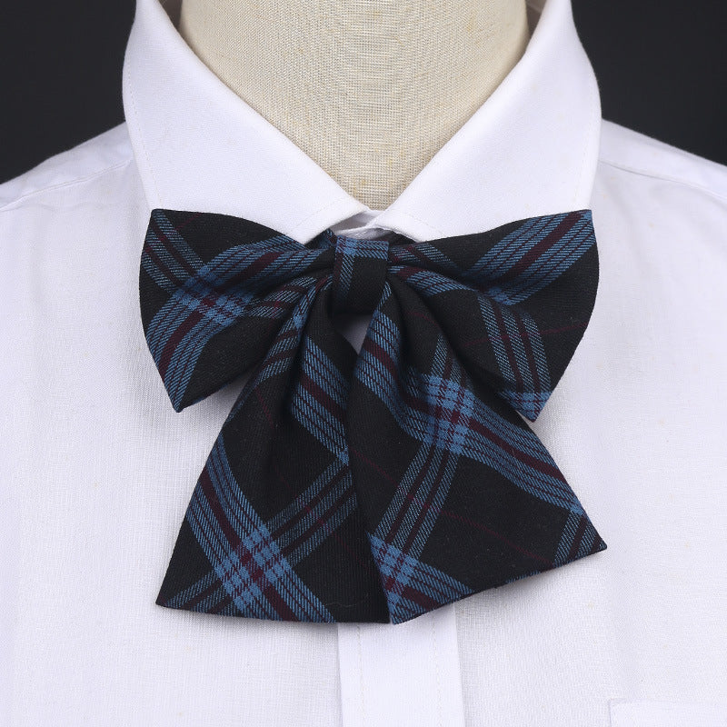 Cotton JK Bow Tie Skirt with Plaid Ornaments