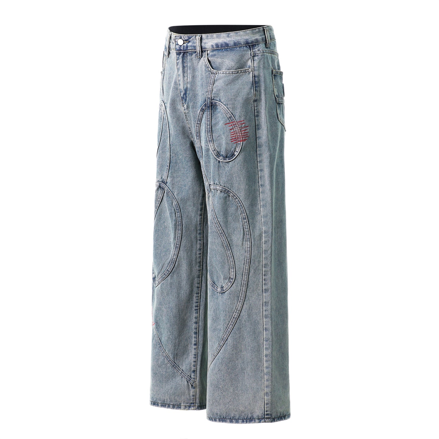 Men's Loose Fit Slimming Straight Leg Jeans - Harajuku Style