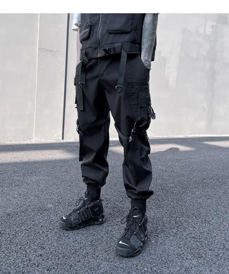 Harajuku Style Loose Fit Multi-Pocket Overalls for Men