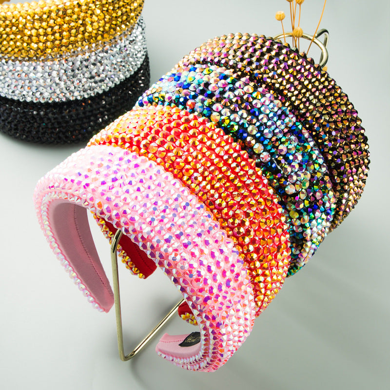 Super Flash Full Drill Wide Brimmed Headband