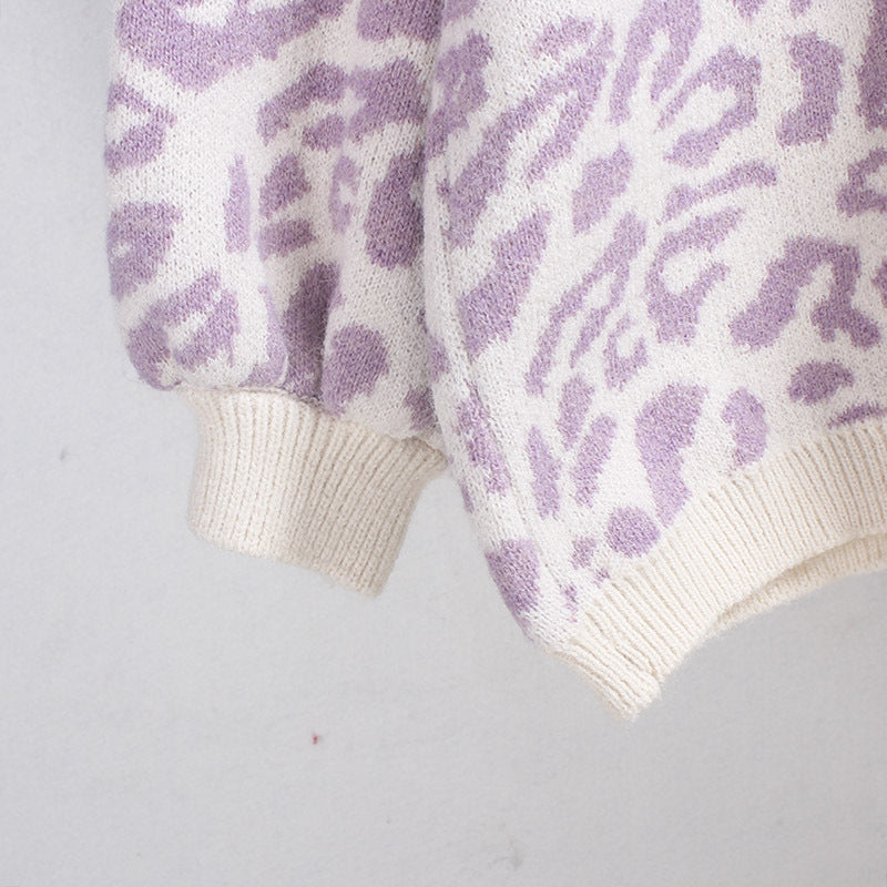 Women's Leopard Oversized Sweater - Harajuku Style