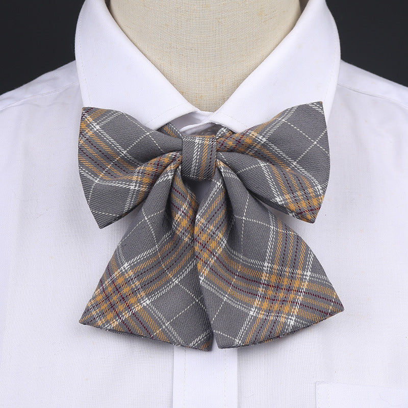 Cotton JK Bow Tie Skirt with Plaid Ornaments