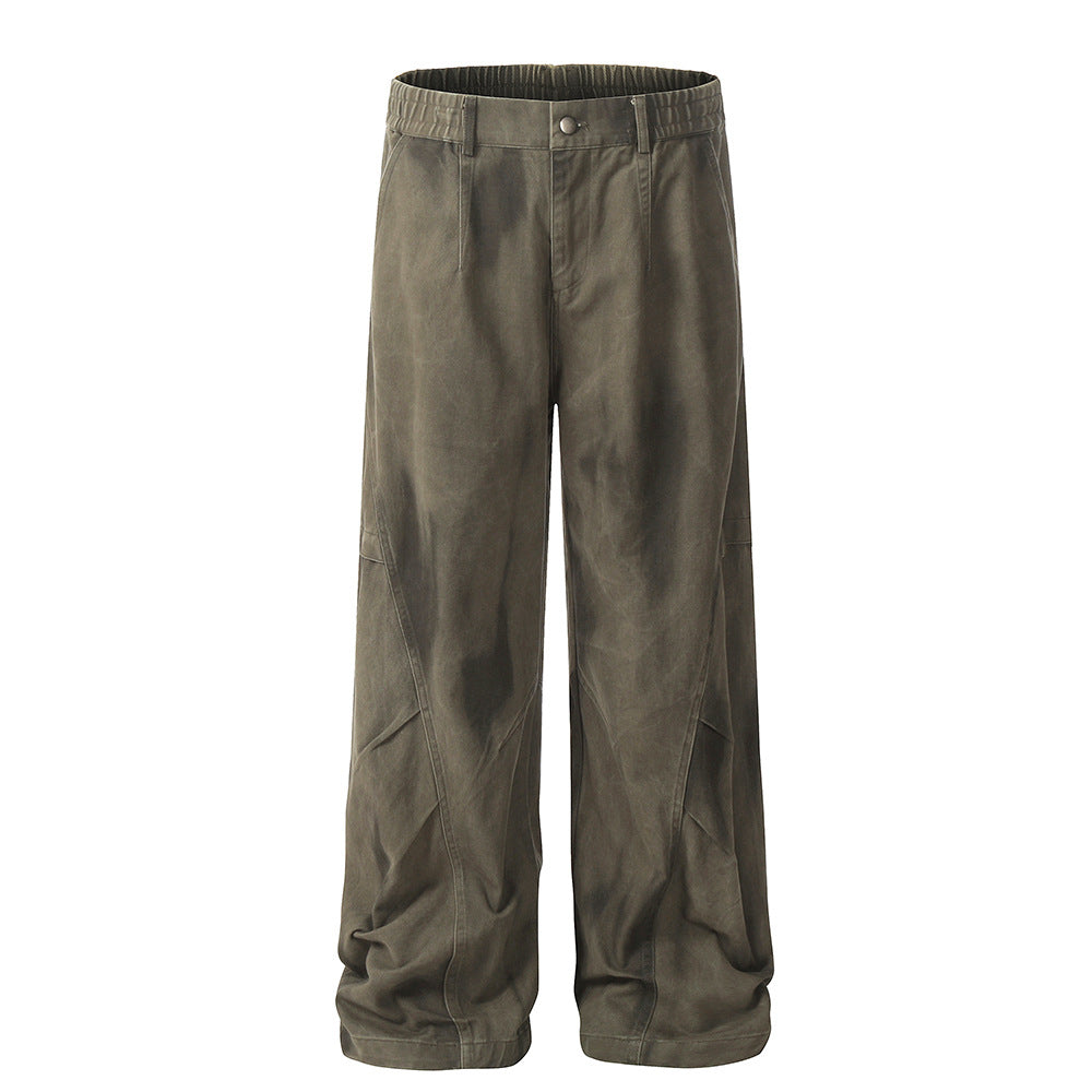 Post-Apocalyptic Tie-Dye Distressed Denim Trousers