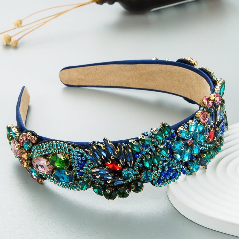 Baroque Retro Stained Glass Flower Headband