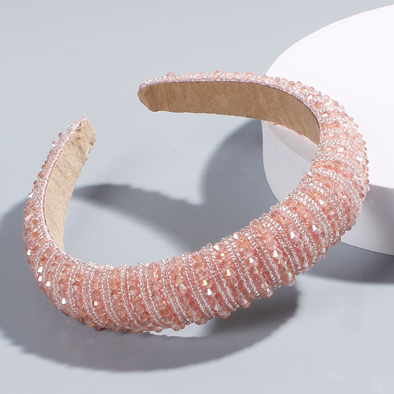 Red Thin Sponge Pearl Headband