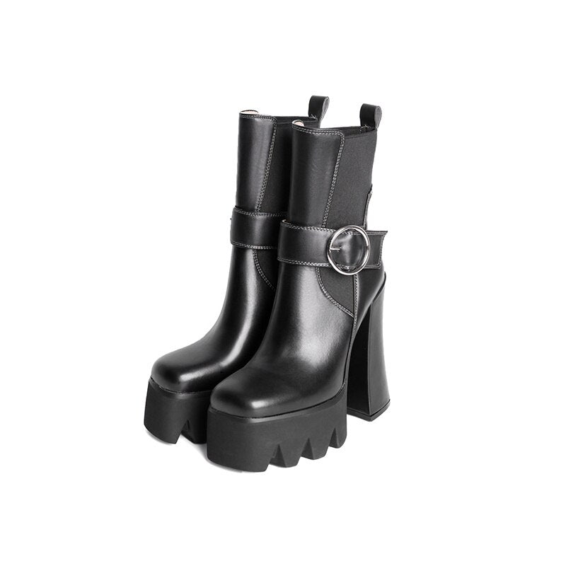 Women's Autumn Short Boots with High Heels