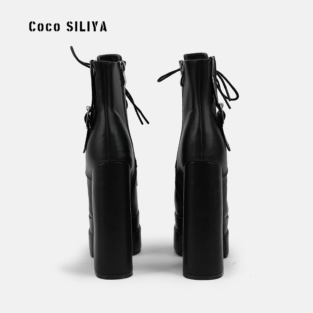 Harajuku Style Large Boots with Thick Heel