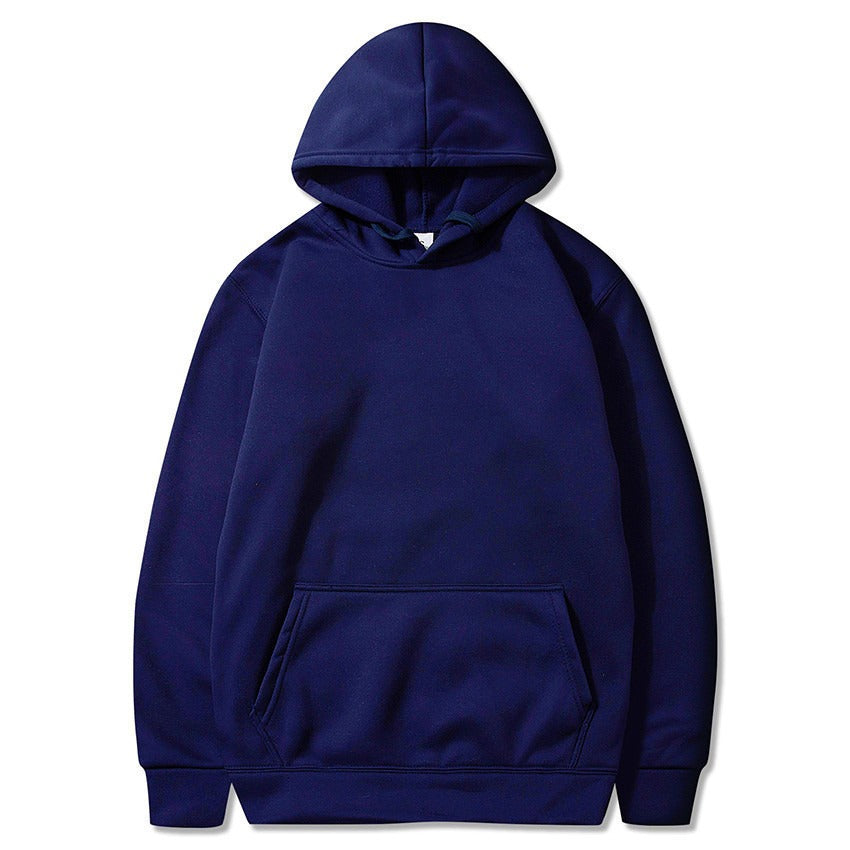 Harajuku Style Solid Color Plush Hoodie Sweatshirt