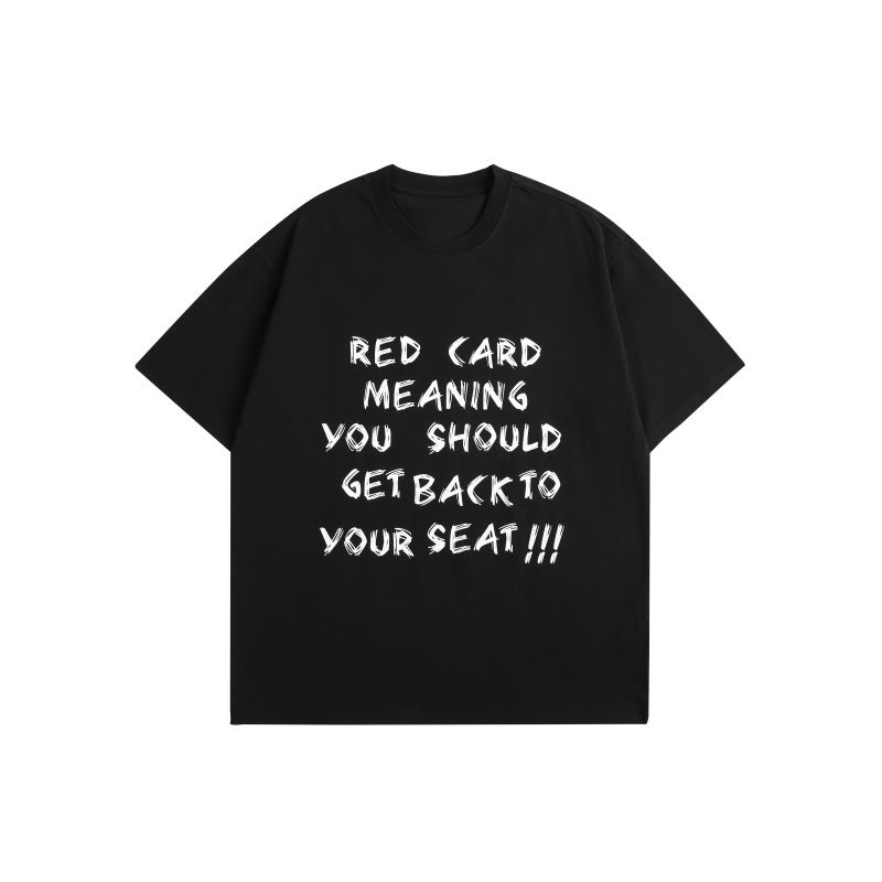 Hand Drawn Letter Print Loose Fit Tee