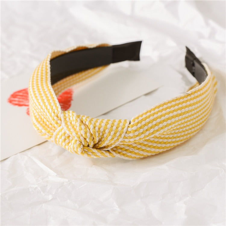 Korean New Simple Cross Grid Hair Hoop