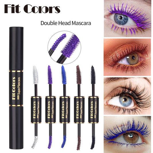Double-Head Color Mascara - Waterproof & Thick Curling