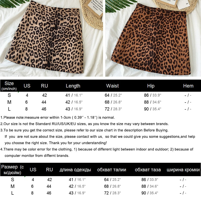 Sexy Leopard Mini Skirt for Women