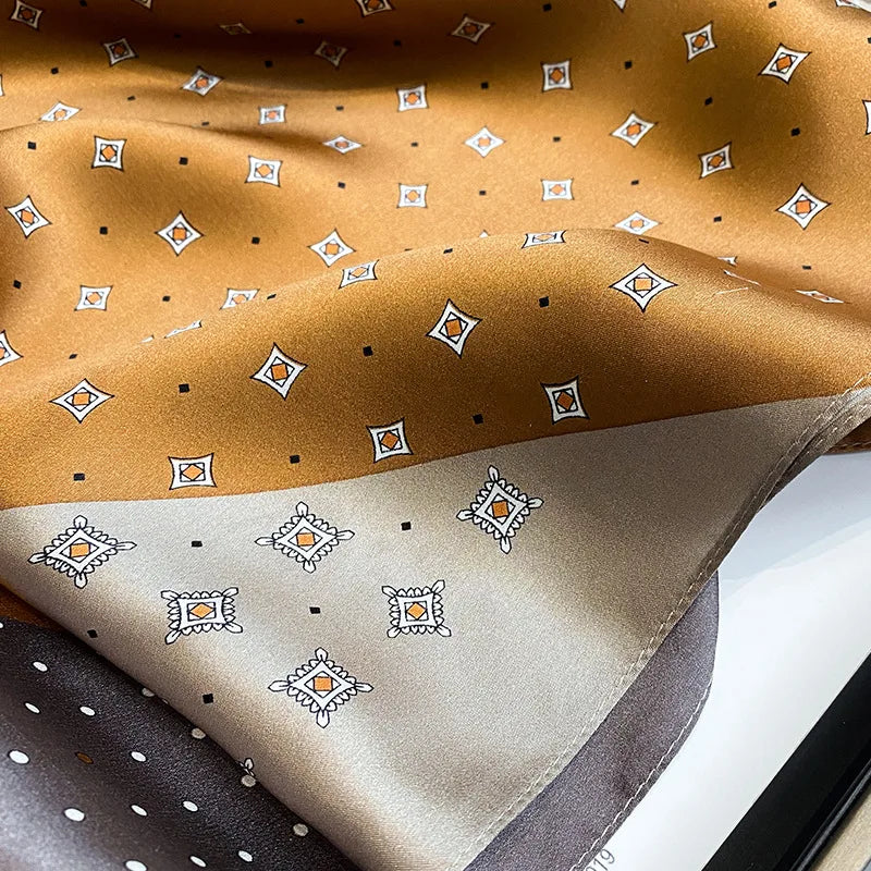 Chic Mulberry Silk Square Scarf - Harajuku Style