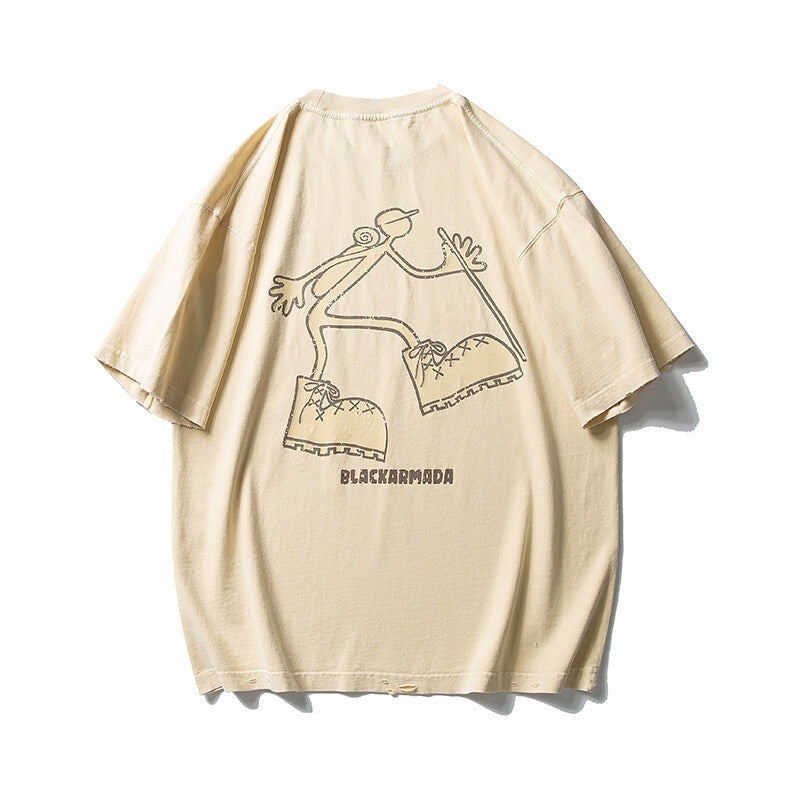 Vintage Mountaineering Figurine Loose Short Sleeve Tee
