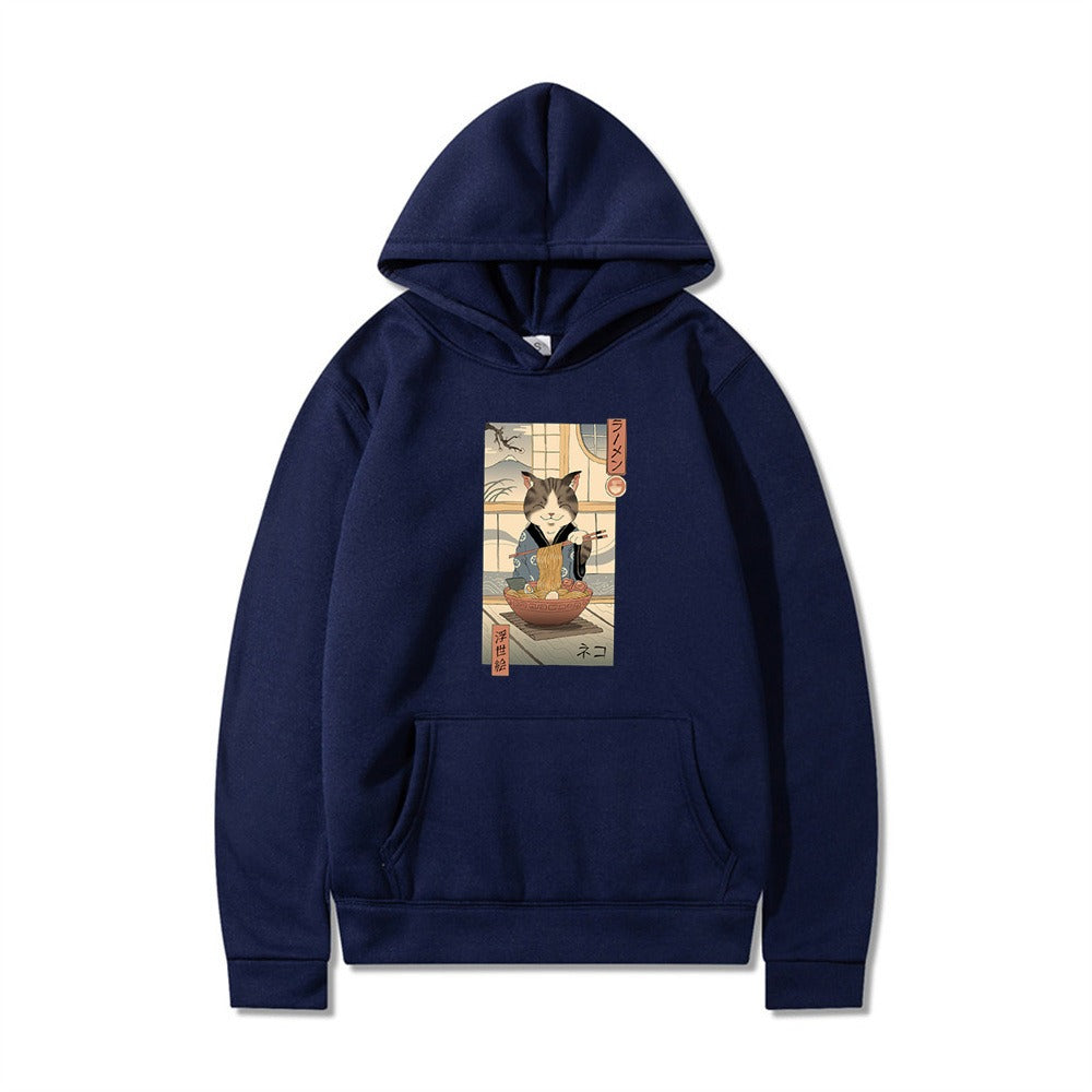 Samurai Cat Harajuku Adventure Hoodie