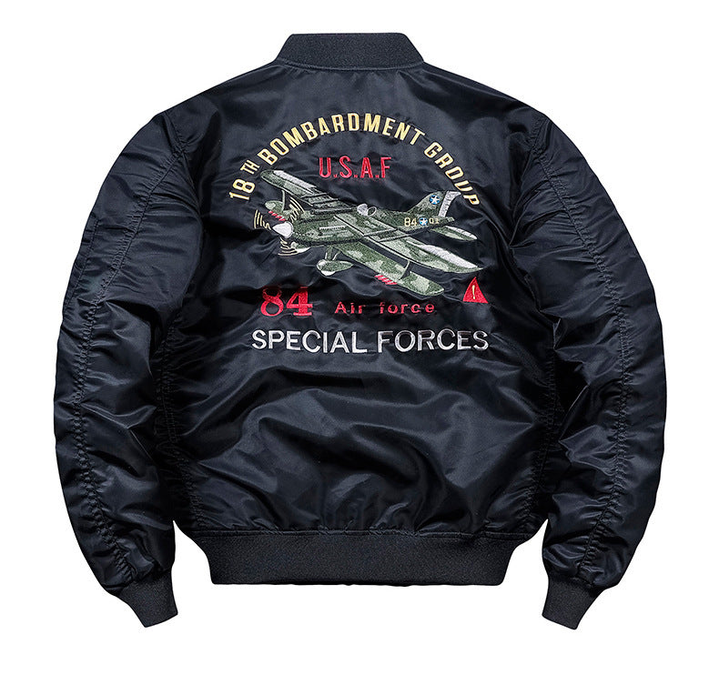Men's Harajuku Style Casual Jacket with Shoulder Patches