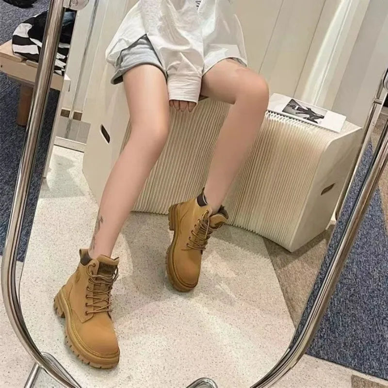 Couples Playful Ankle Boots - Stylish Height-Enhancing Platform