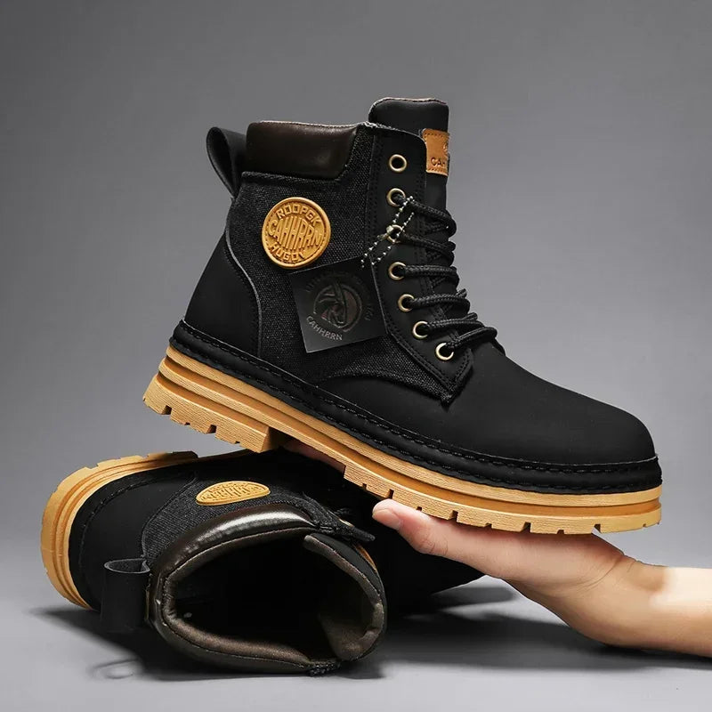 Men's Big Yellow Boots - Harajuku Style