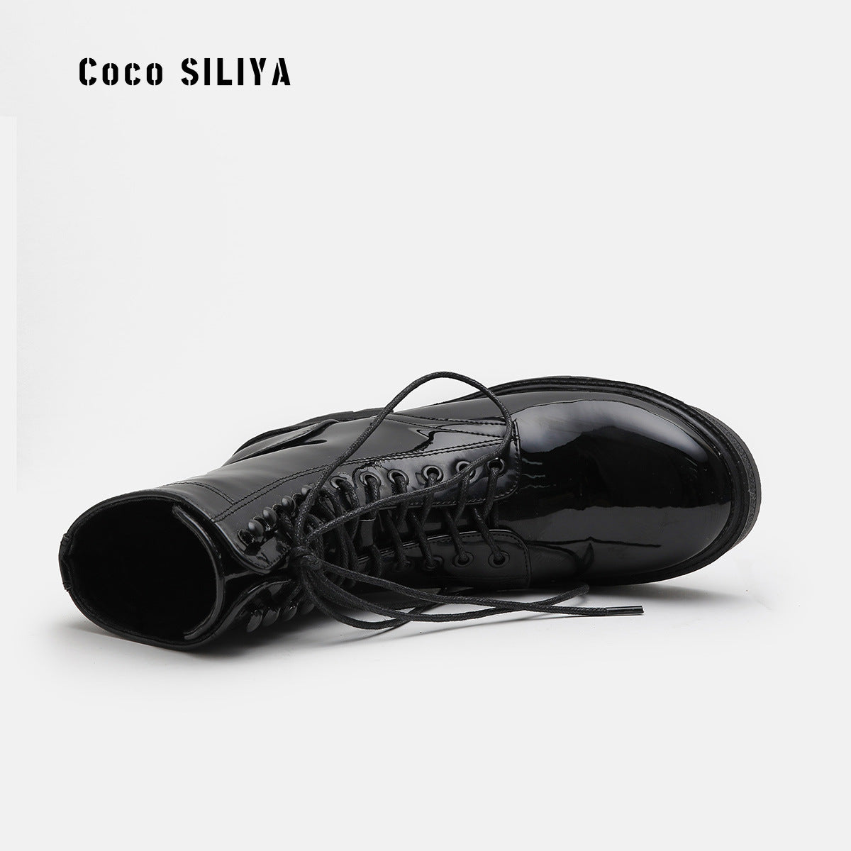 Harajuku Style Women's Patent Leather Boots