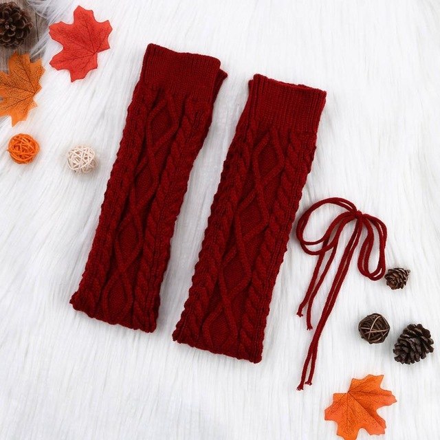 Harajuku Style Ladies Cable Knit Thigh High Stockings
