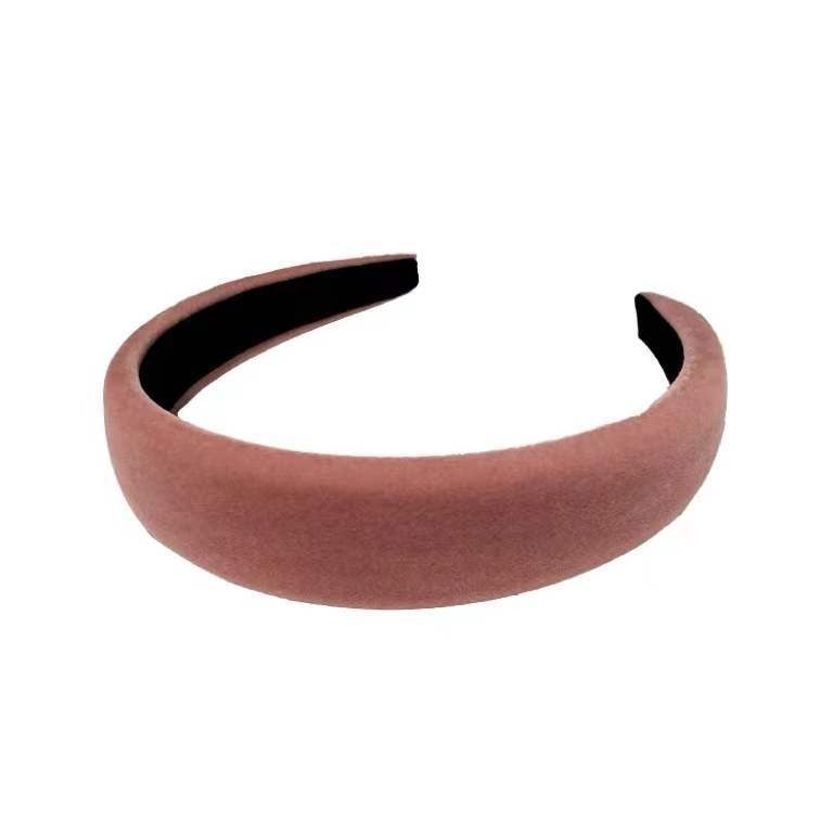 Korean Gentle Pink Velvet Retro Sponge Hairband
