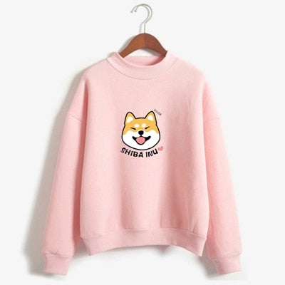 Kawaii Shiba Inu Harajuku Hoodie - Cute Japanese Anime Pullover