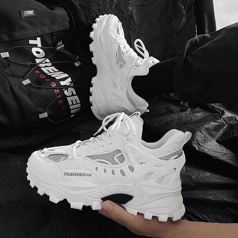 Harajuku Style Men's Luminous Thick Soled Sneakers